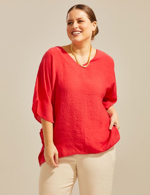 Blusa Kaftan Capri Vermelho