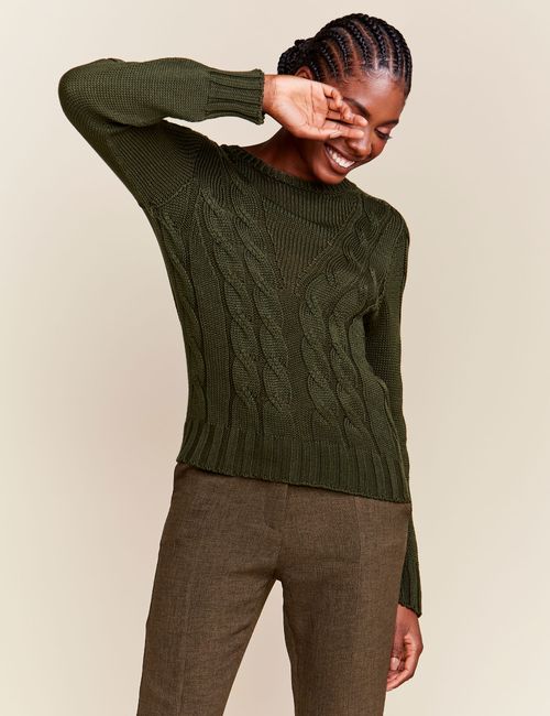 Blusa Tricot Tranças Militar