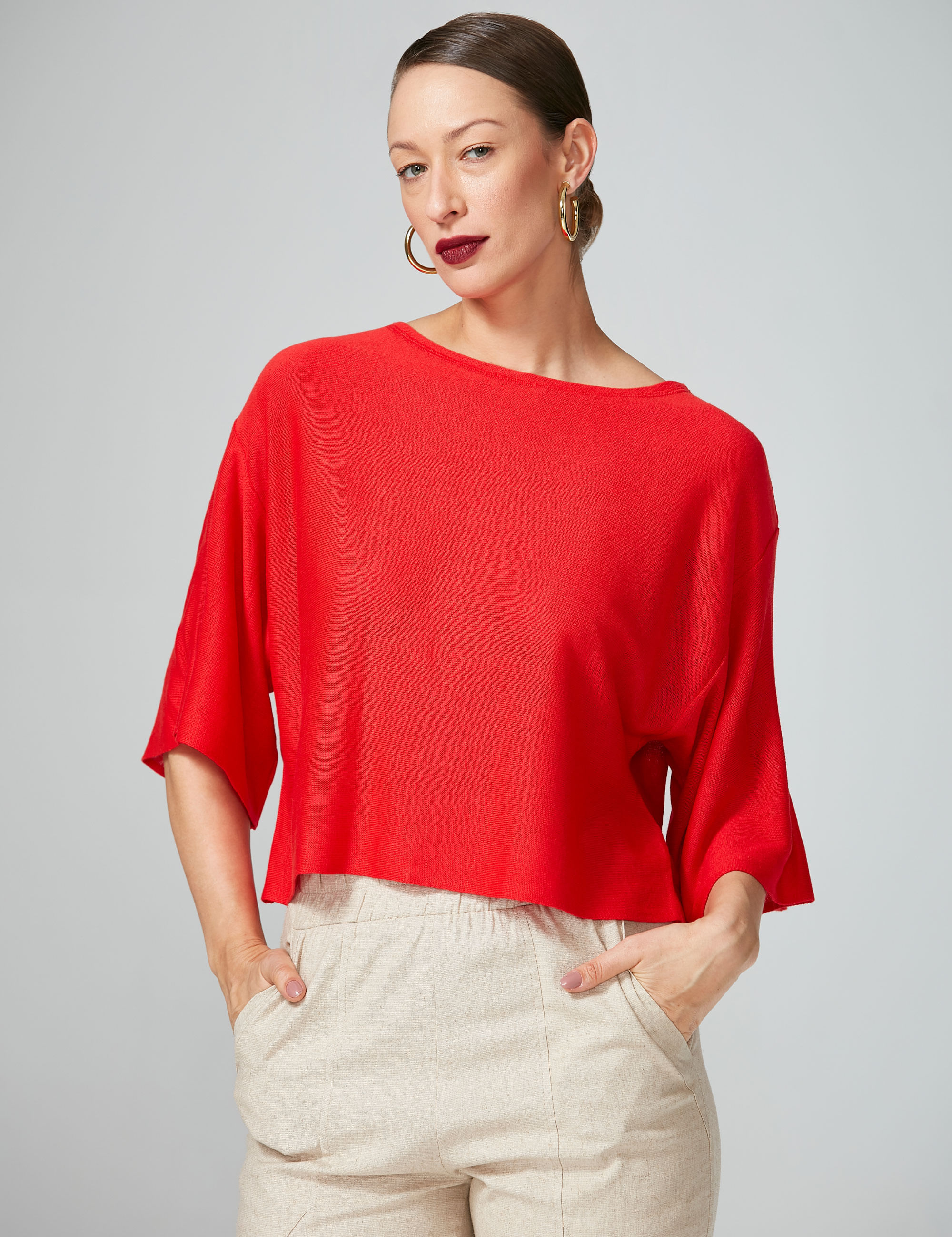 Blusa-Tricot-Manga-Ampla-Vermelho---1