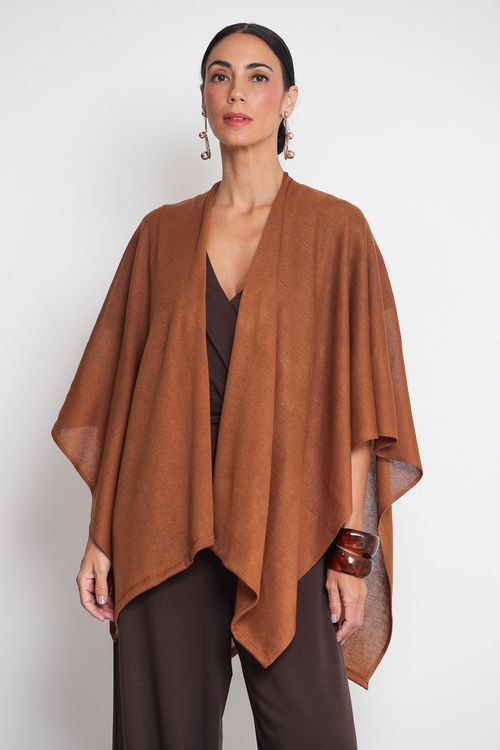 Capa Lisa Tricot Marrom
