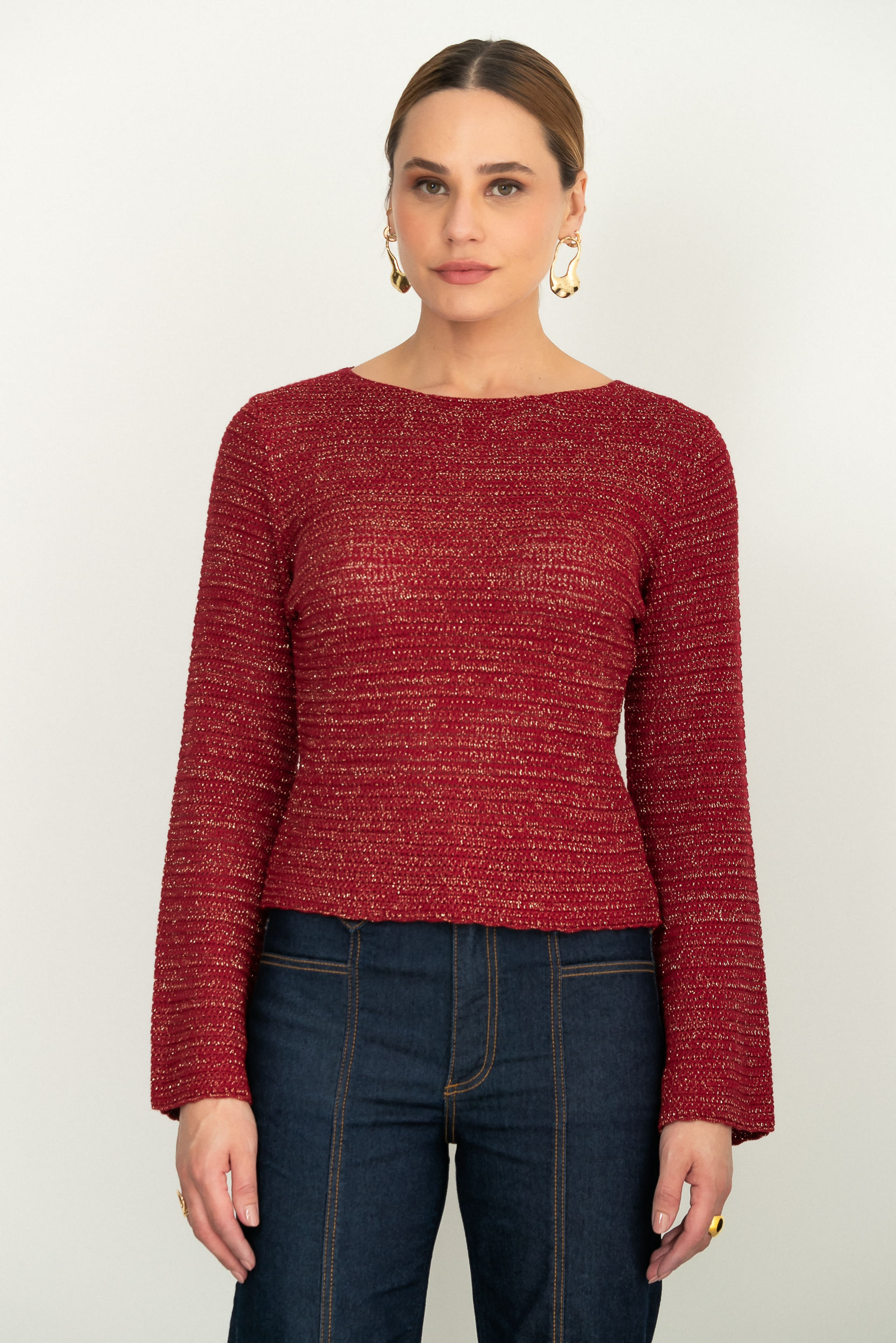 Blusa-Crochet-Lurex-Vermelho