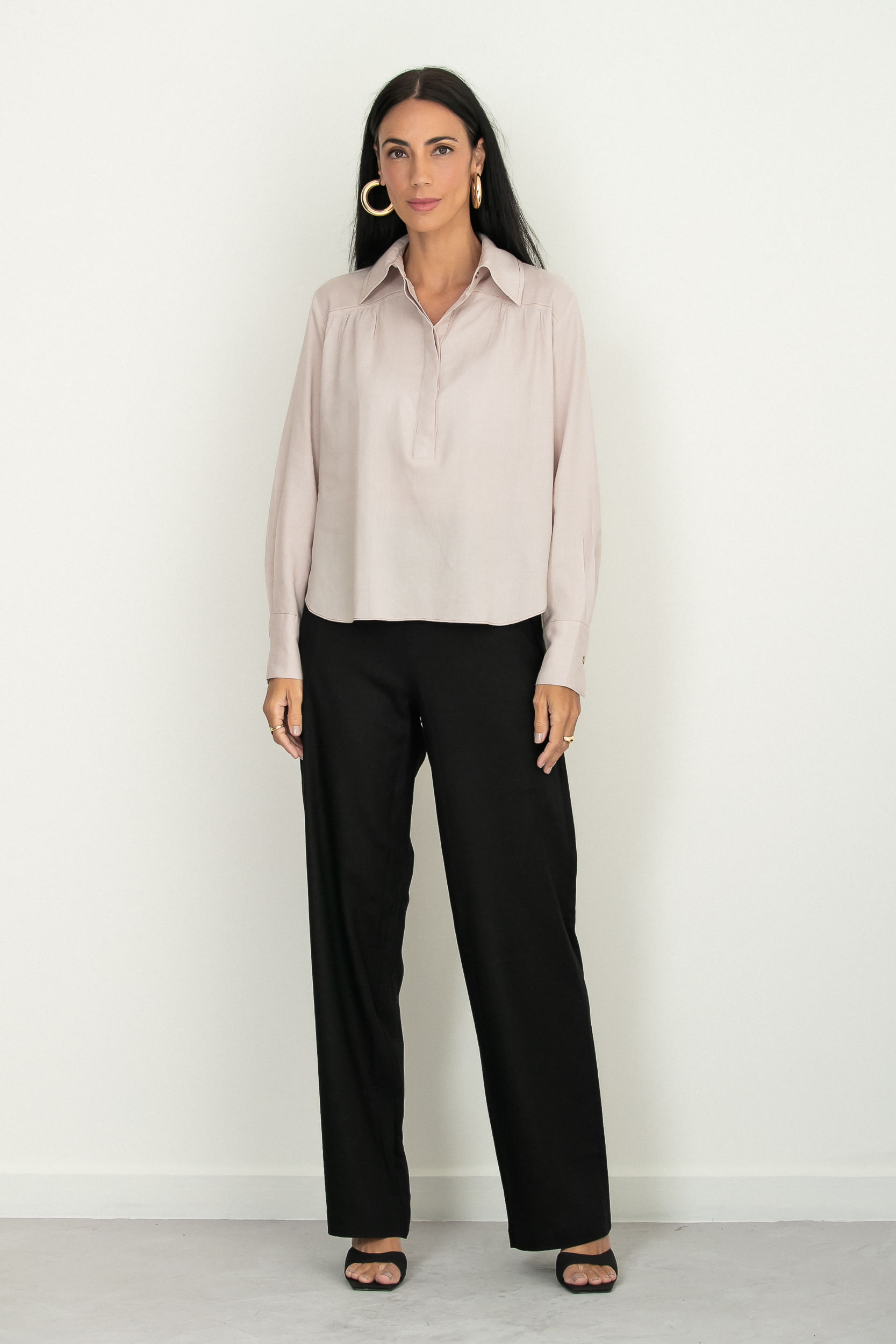 Camisa-Prega-Tully-Areia