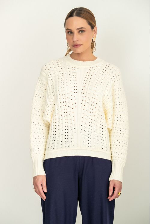 Blusa Tricot Ariane Off White