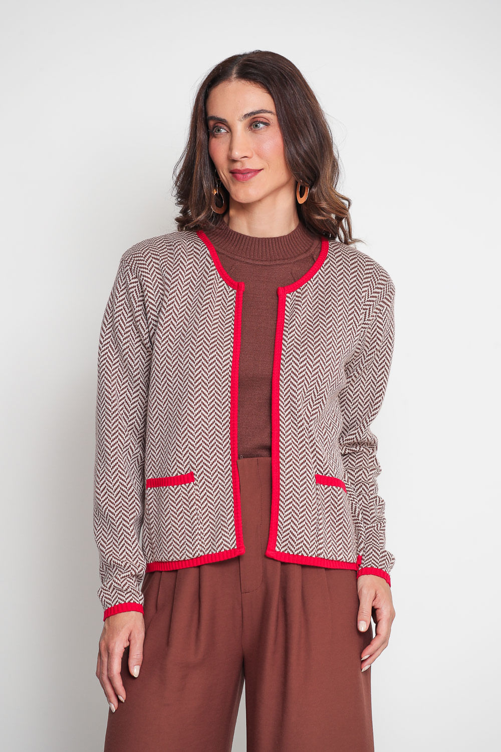--Cardigan-Tricot-Chevorn-Marrom
