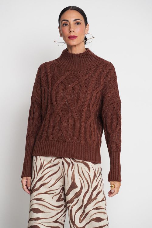 Blusa Tricot Argos Marrom
