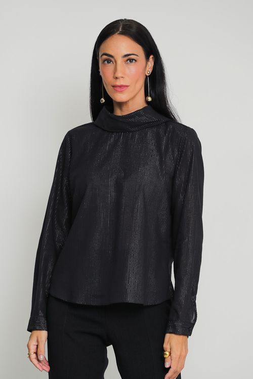Blusa Gola Vicky Preta