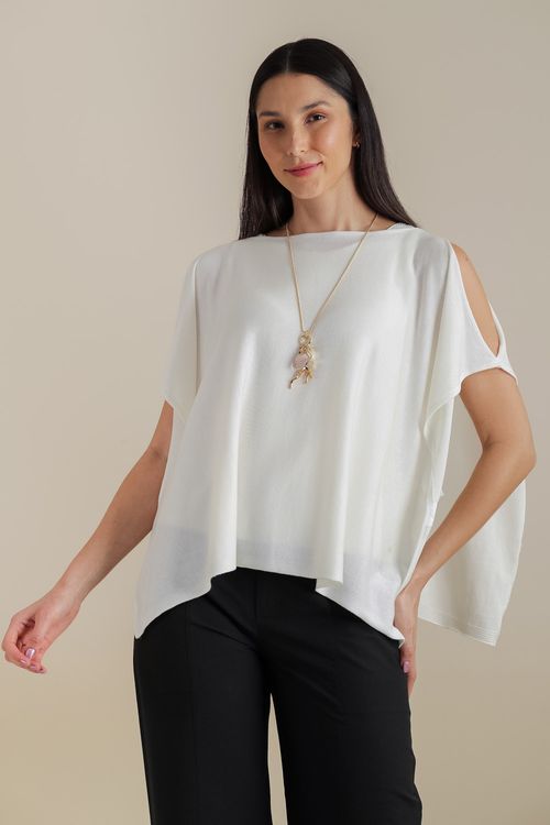 Capa Tricot Lila Off White